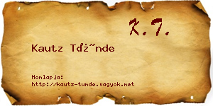 Kautz Tünde névjegykártya