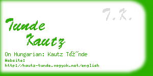 tunde kautz business card